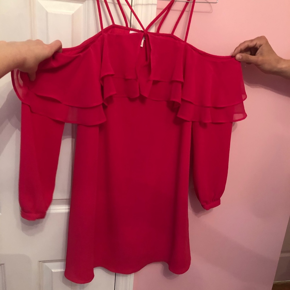 Pink ruffle dress